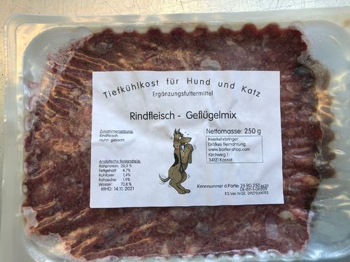 Rindfleisch-Geflügel-Mix, 250 g - Schale