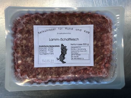 Lamm-/Schaffleisch roh, 500 g - Schale